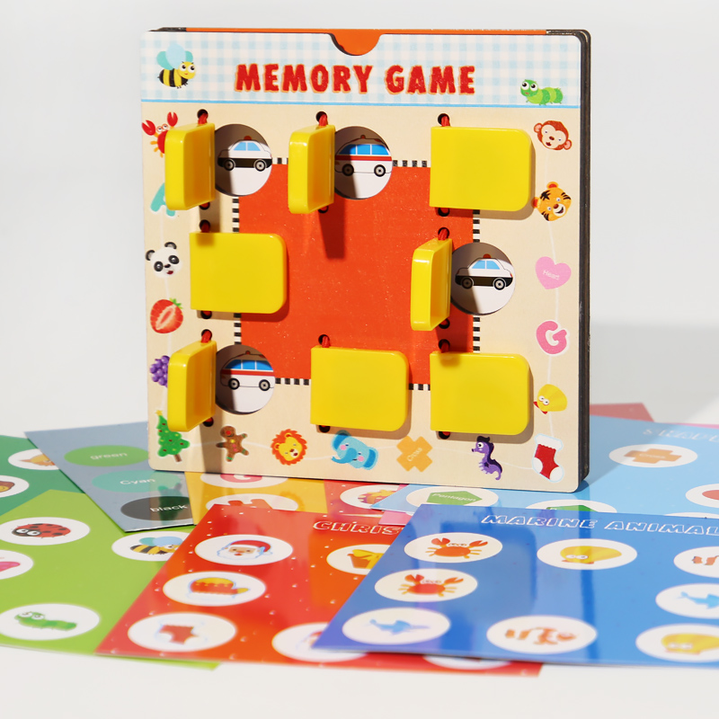 Montessori Early education children's early education educational toys Wooden memory chess alphabet animal traffic memory chess intellectual development CPC CE EN71 board game Specification drawing