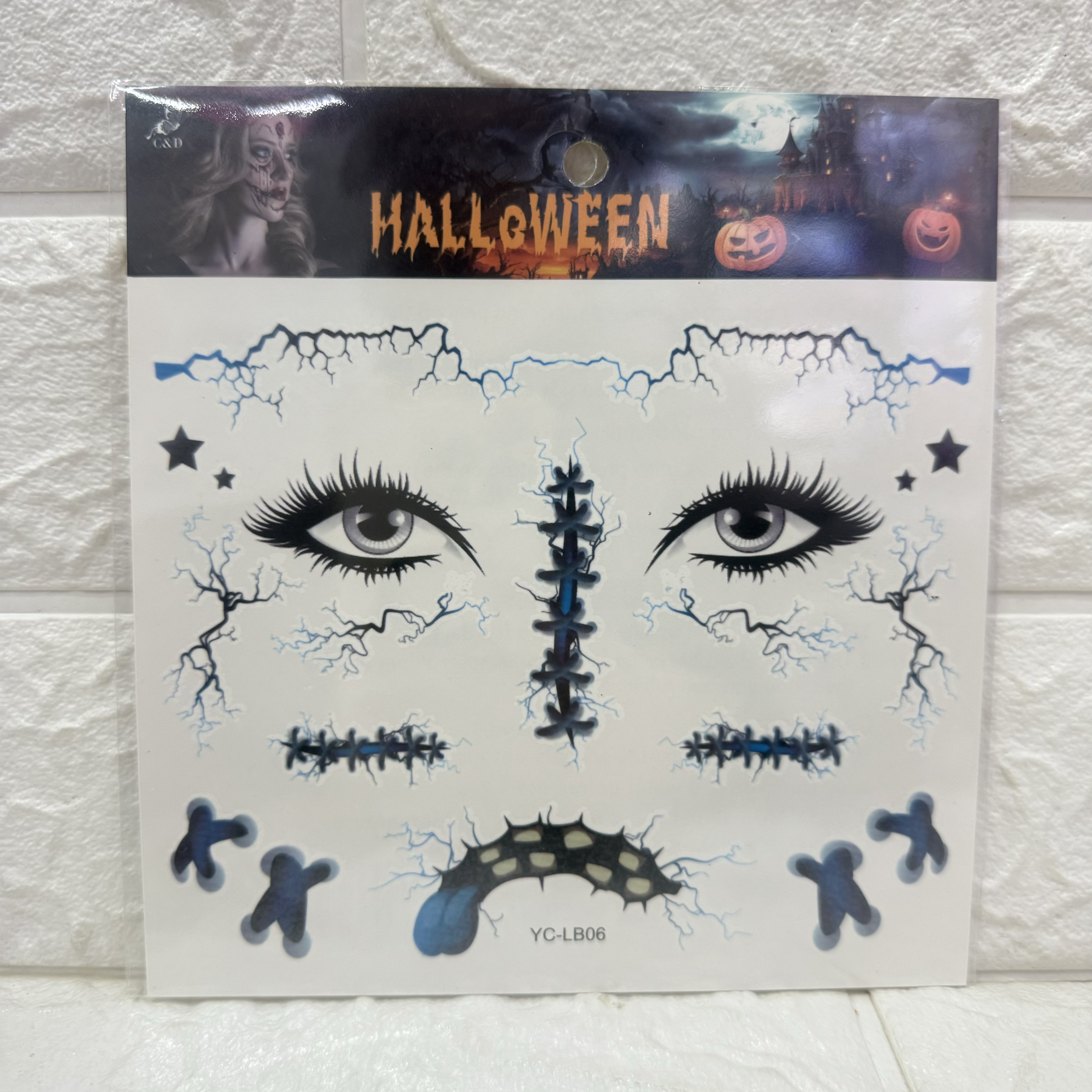 Halloween tattoo stickers, scary abrasions, waterproof tattoo stickers, scars, fake scars, male and female simulated injury tattoo stickers pic 12