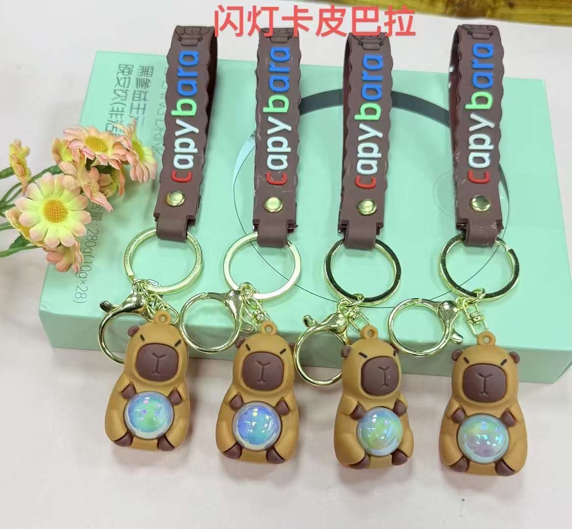 卡皮巴拉钥匙扣 pvc挂件 发光钥匙扣卡皮巴拉详情图2