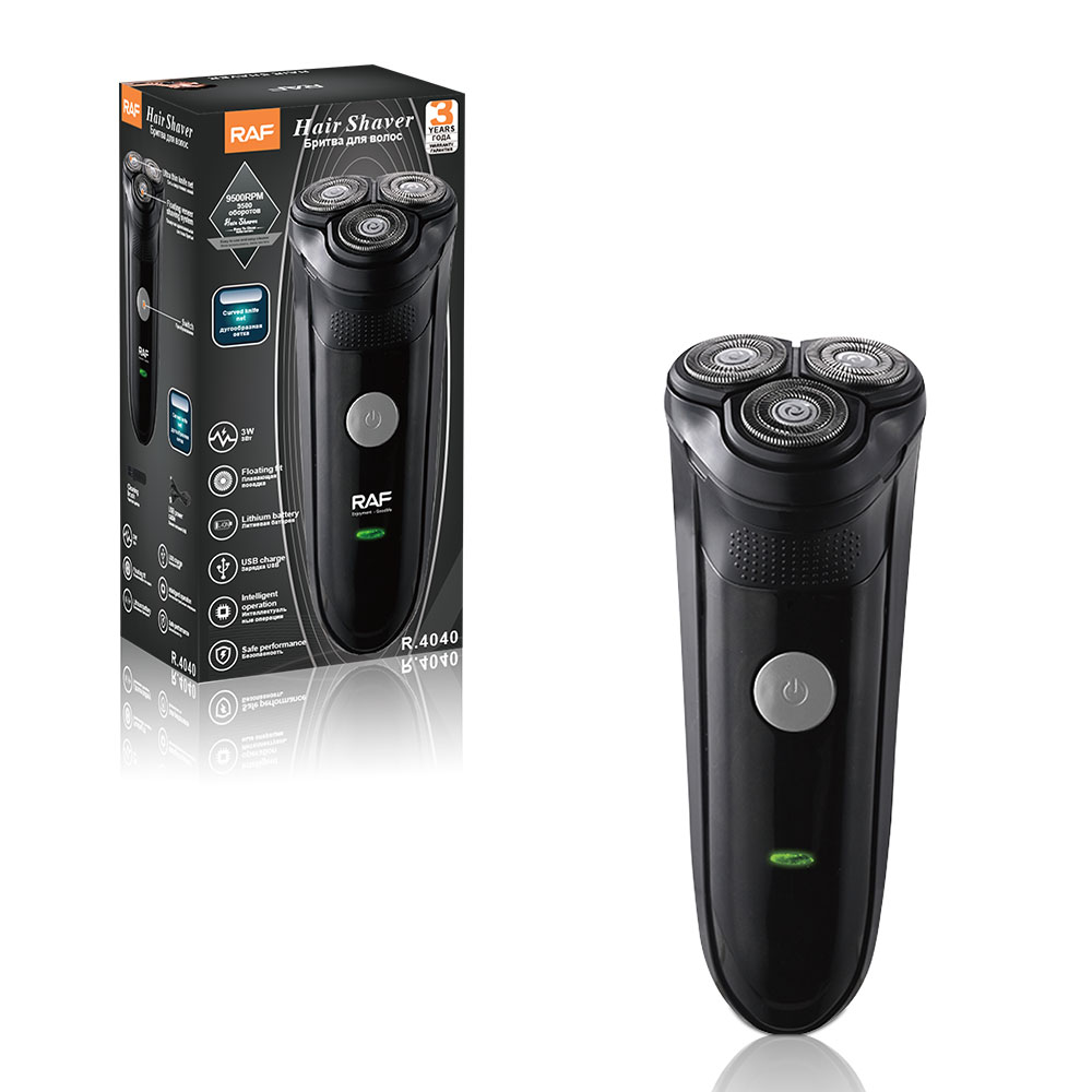 RAF Cross-border rechargeable electric men's shaver three-head washable razor Electric three-head Independent portable details Picture