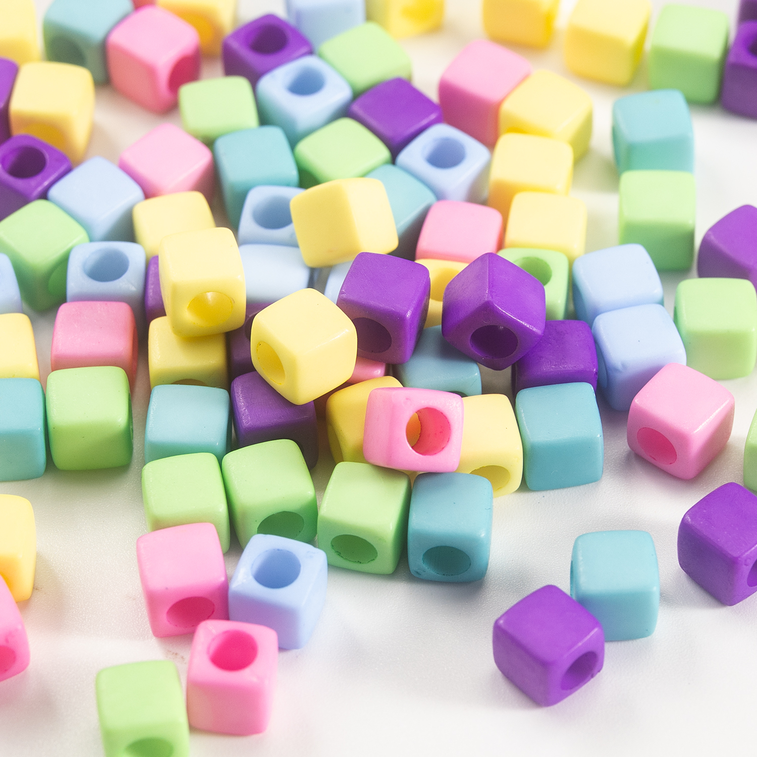 亚克力四方珠7MM彩色DIY饰品配件串珠散珠详情4