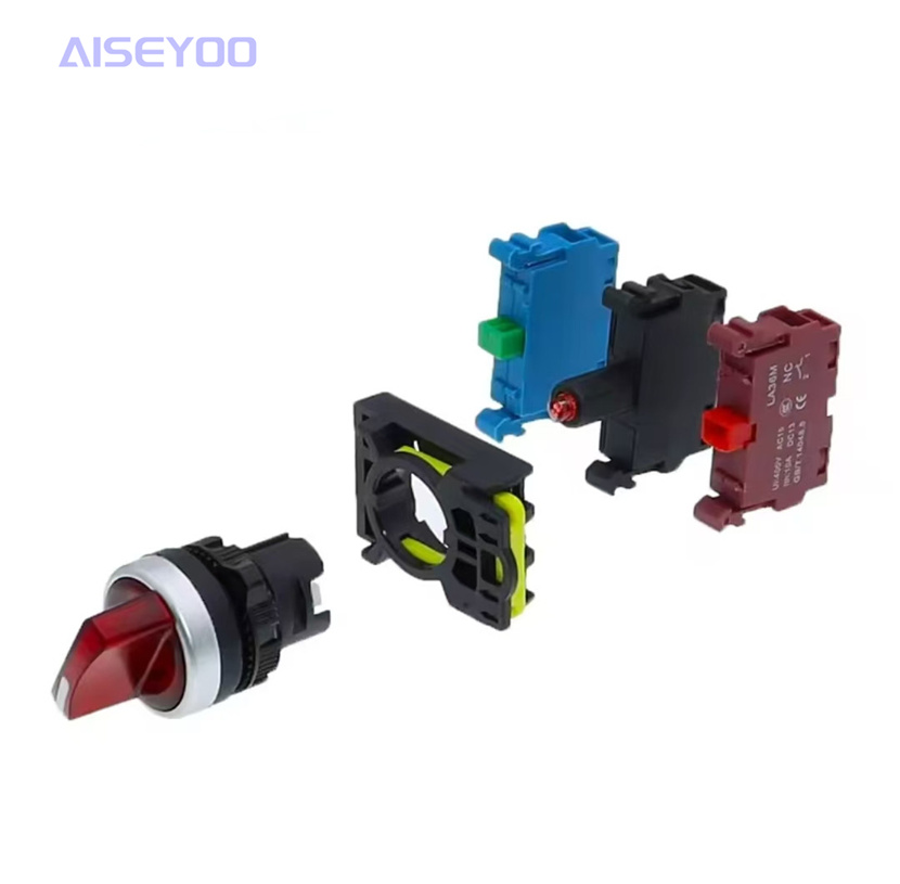 22MM button LA36M, second and third positions, LA38, self-locking, self-resetting, power conversion, selection, button switch with light Specification image