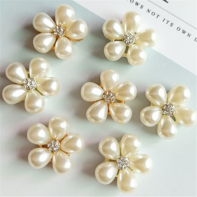 Five teardrop flower plates, flower holders, alloy jewelry accessories, diy handcrafted hair ornaments, brooches, clothing, bags and box accessories detail image 3