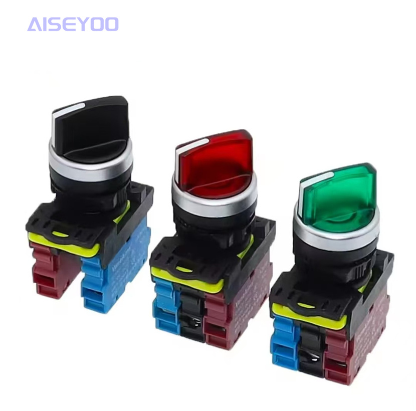 22MM button LA36M, second and third positions, LA38, self-locking, self-resetting, power conversion, selection, button switch with light Item Picture
