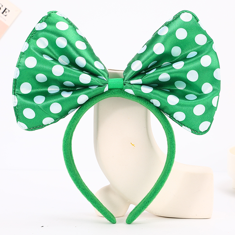 爱尔兰节发箍绿色三叶草头箍 圣帕特里克节日发扣小帽子发箍详情13