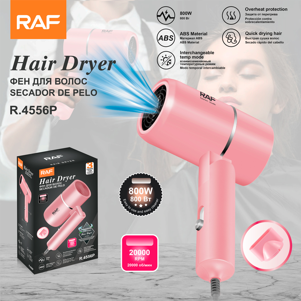 RAF European standard cross-border high-speed hair dryer, low price for home use, hair-protecting hair dryer, negative ion hair care, silent details Picture