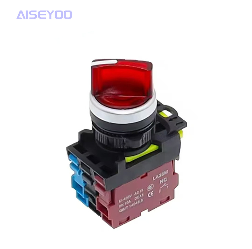 22MM button LA36M, second and third positions, LA38, self-locking, self-resetting, power conversion, selection, button switch with light Application Scenario