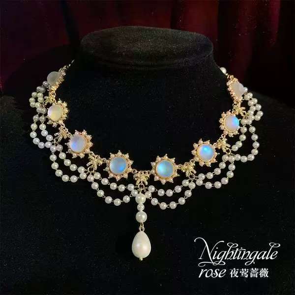 8mm半圆磨砂极光色耳钉配件饰品项链吊坠配件详情图5