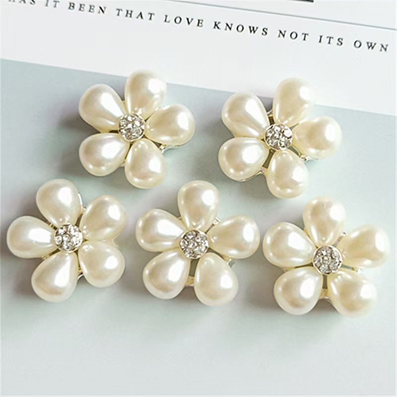 Five teardrop flower plates, flower holders, alloy jewelry accessories, diy handcrafted hair ornaments, brooches, clothing, bags and box accessories detail image 4