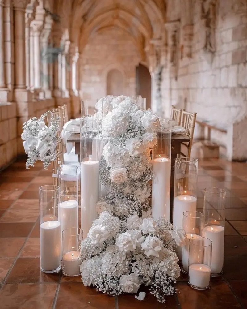 Plant ice flower wax and sand wax are used to pour candles, make pearlescent small ice flower wax wedding candles, Valentine's Day wedding candles, Mother's Day wedding gifts, Thanksgiving Day souvenirs, Pumpkin Festival, make pearlescent small ice flower wax wedding candles for ornaments details Picture