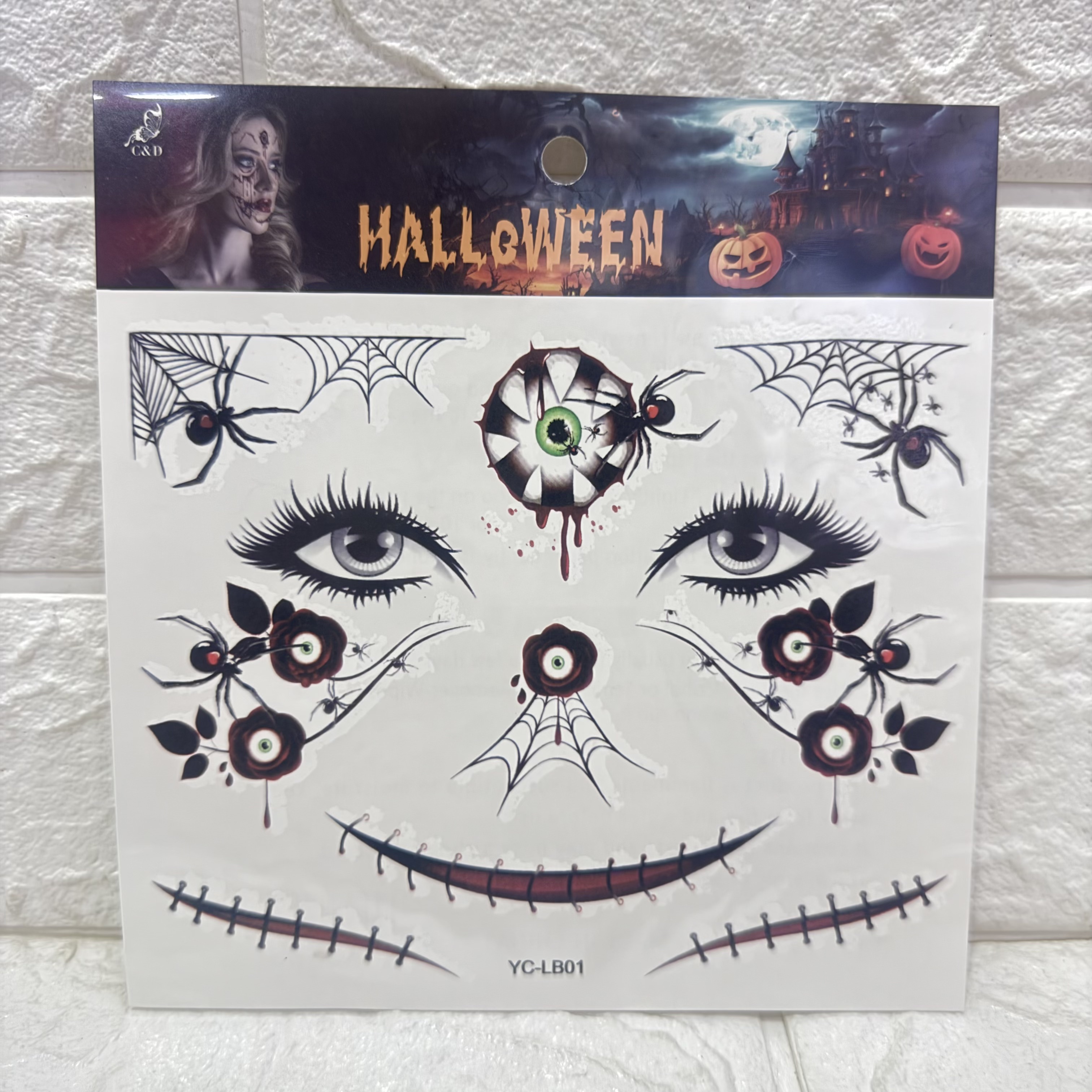 Halloween tattoo stickers, scary abrasions, waterproof tattoo stickers, scars, fake scars, male and female simulated injury tattoo stickers pic 13