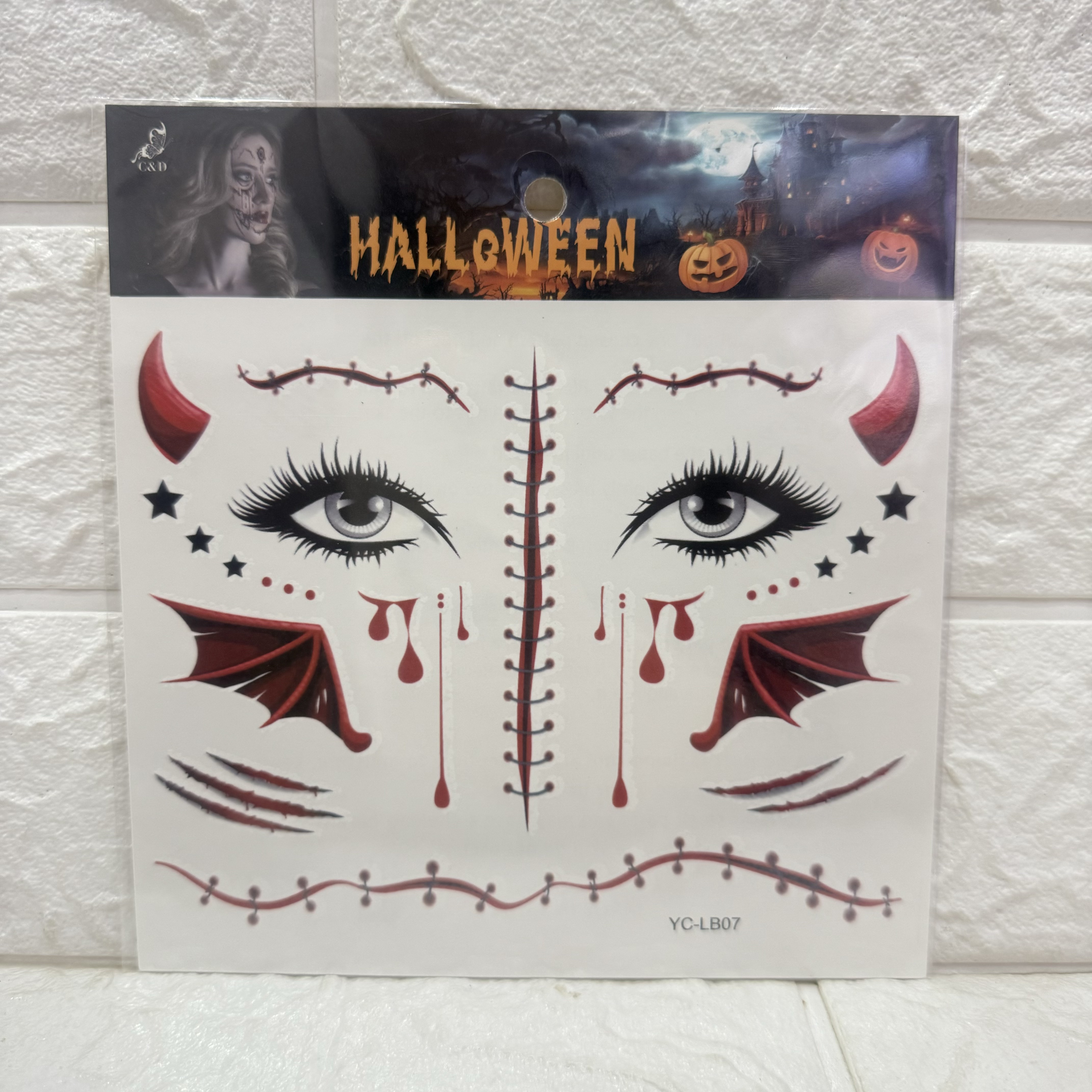 Halloween tattoo stickers, scary abrasions, waterproof tattoo stickers, scars, fake scars, male and female simulated injury tattoo stickers pic 8