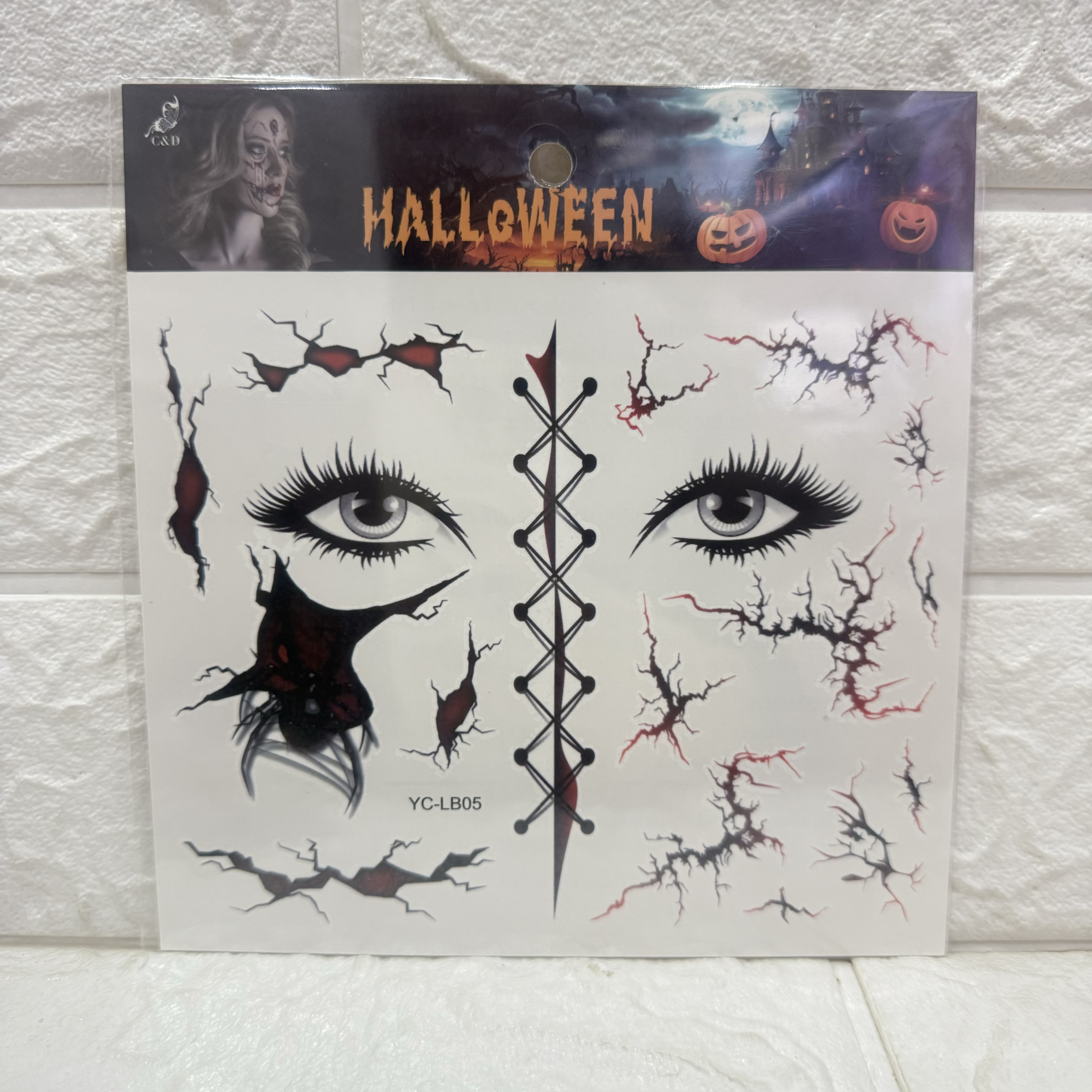 Halloween tattoo stickers, scary abrasions, waterproof tattoo stickers, scars, fake scars, male and female simulated injury tattoo stickers pic 7