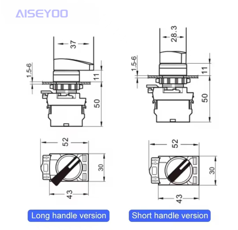 Rotary switch LA36M modular button point operation LA38 self-resetting self-locking position normally open and normally closed 22mm Application Scenario