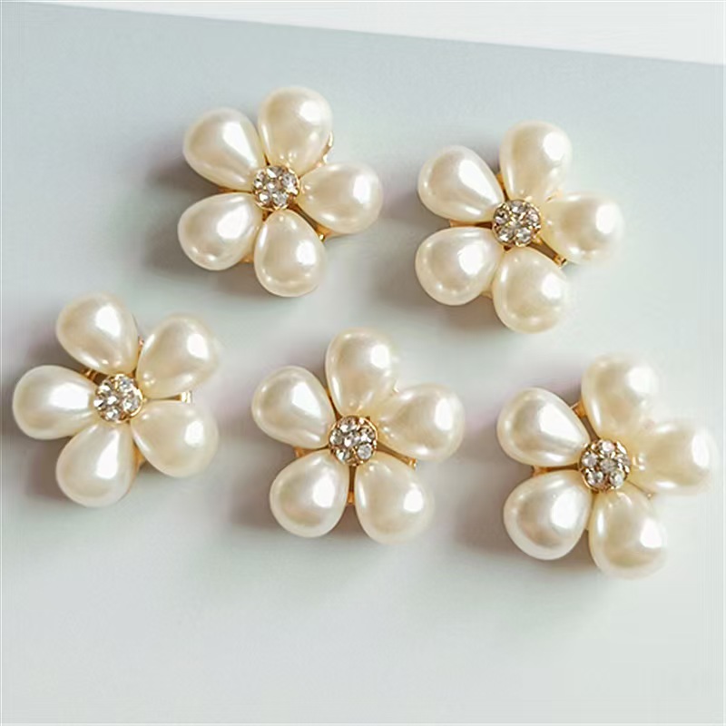 Five teardrop flower plates, flower holders, alloy jewelry accessories, diy handcrafted hair ornaments, brooches, clothing, bags and box accessories detail image 2