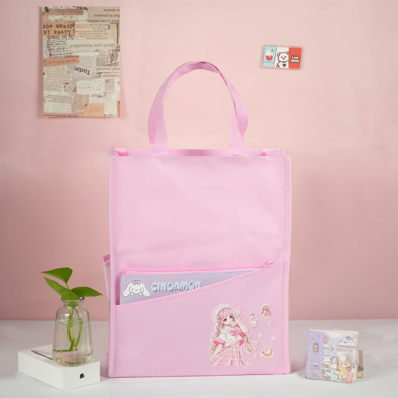 Thickened Oxford tote bag Student tuition bag your girl tuition bag Specification drawing