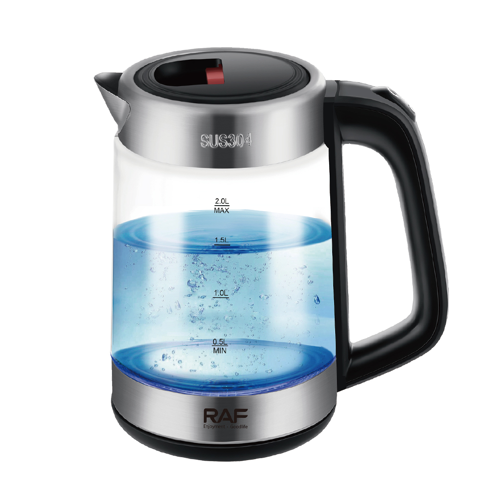 RAF European regulation glass 2.0L electric kettle Household electric kettle automatic power off kettle health pot overheat protection Specification drawing