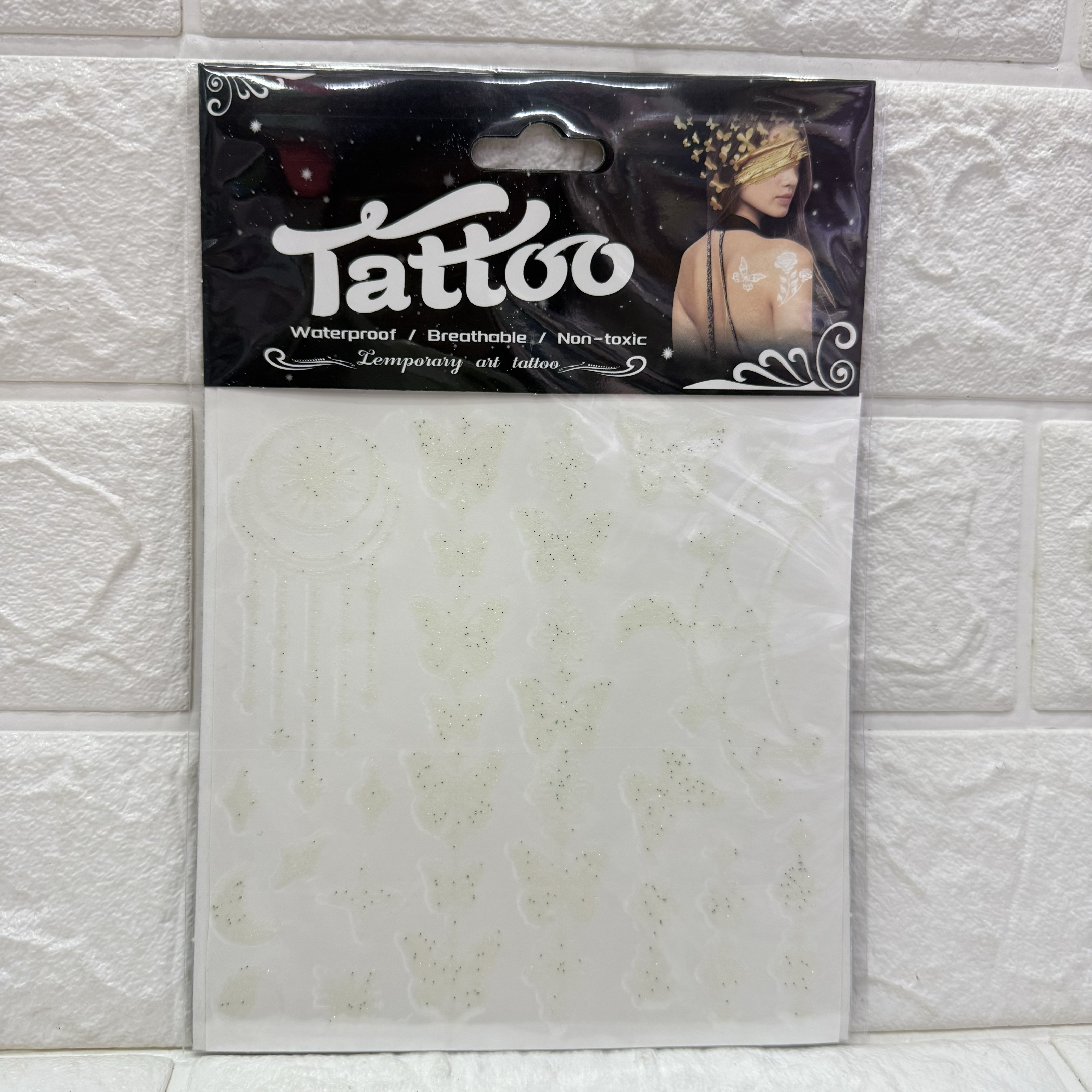 Luminous tattoo stickers, luminous gold powder stickers, cartoon fun stickers, tattoo stickers Specification image