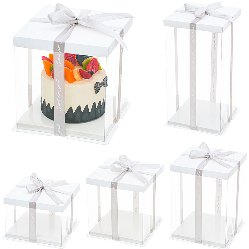透明蛋糕盒子包装盒礼物盒透明盒生日篮球毕业大礼包装盒礼品网红纯白盖蛋糕包装盒详情1