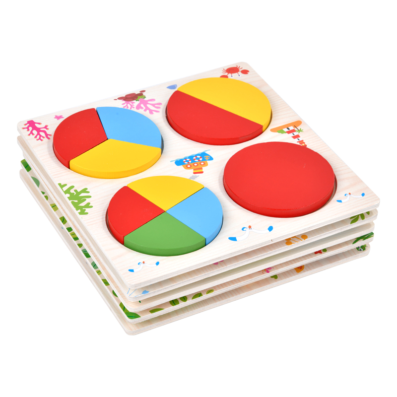 Children's early education wooden geometric grasp board Montessori teaching AIDS Mosaic board shape educational toys 9 optional Item Picture