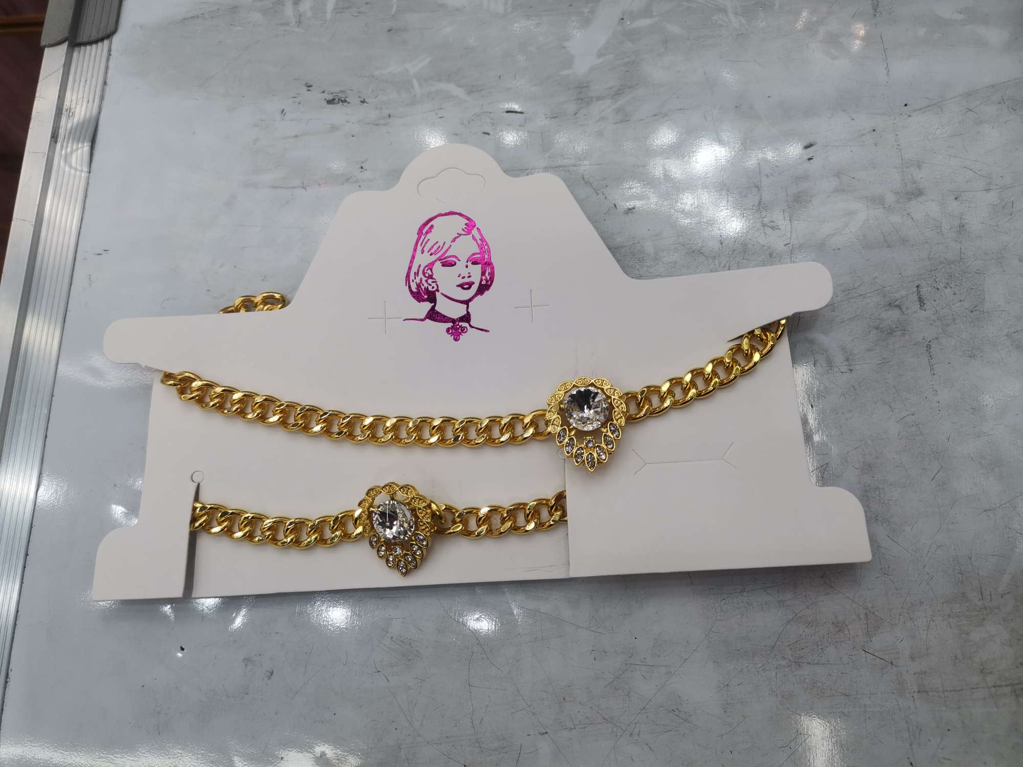 气质珍珠项链女款 高级感拼接设计 饰品合金项链 时尚潮流项饰 珍珠饰品项链女款精致合金项链