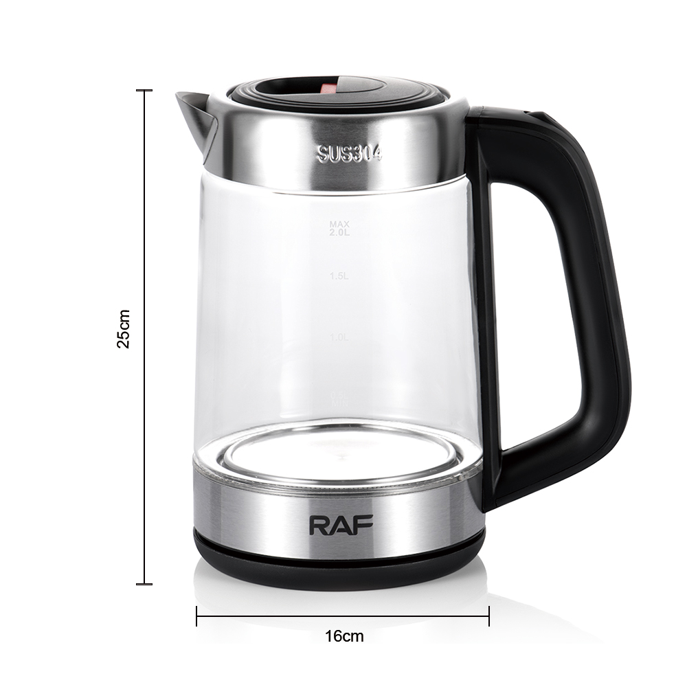 RAF European regulation glass 2.0L electric kettle Household electric kettle automatic power off kettle health pot overheat protection Application Scenario
