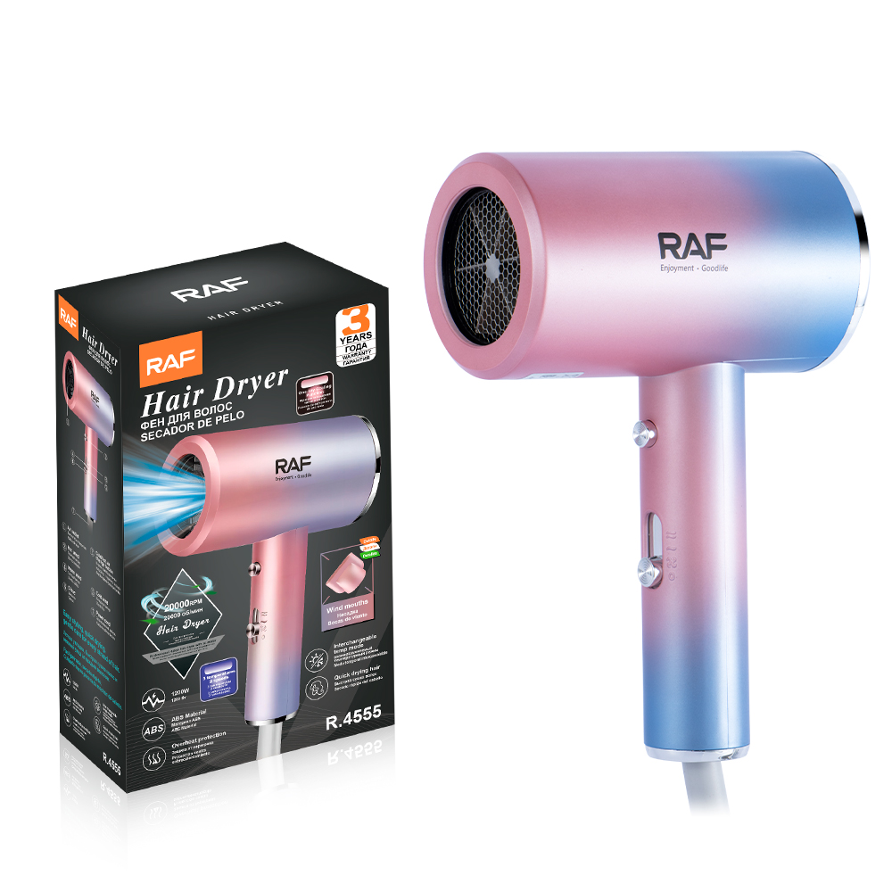 RAF European standard cross-border high-speed hair dryer, home hair-protecting hair dryer, negative ion hair care, silent R.4555 details Picture