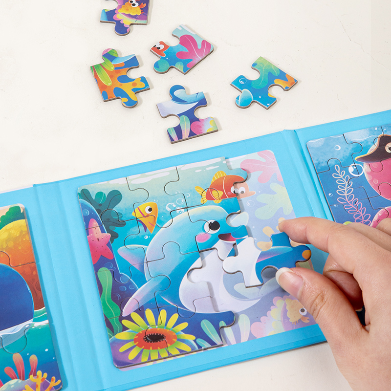 New 3-in-1 magnetic jigsaw puzzle for children 3-6 years old stage enlightenment early education cognitive magnetic jigsaw toy four optional export CPC CE certificate Application Scenario
