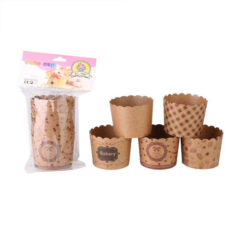 牛皮机制杯6*5.5cm 12pcs/卡蛋糕杯蛋糕纸杯