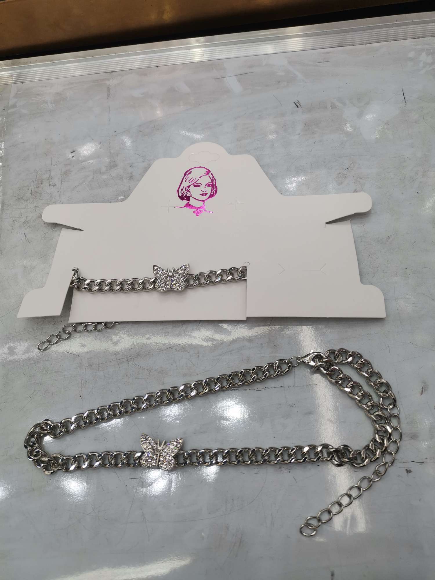 气质女士珍珠项链 高档饰品拼接设计 合金项链女款 简约时尚项饰精致耐用合金项链产品图