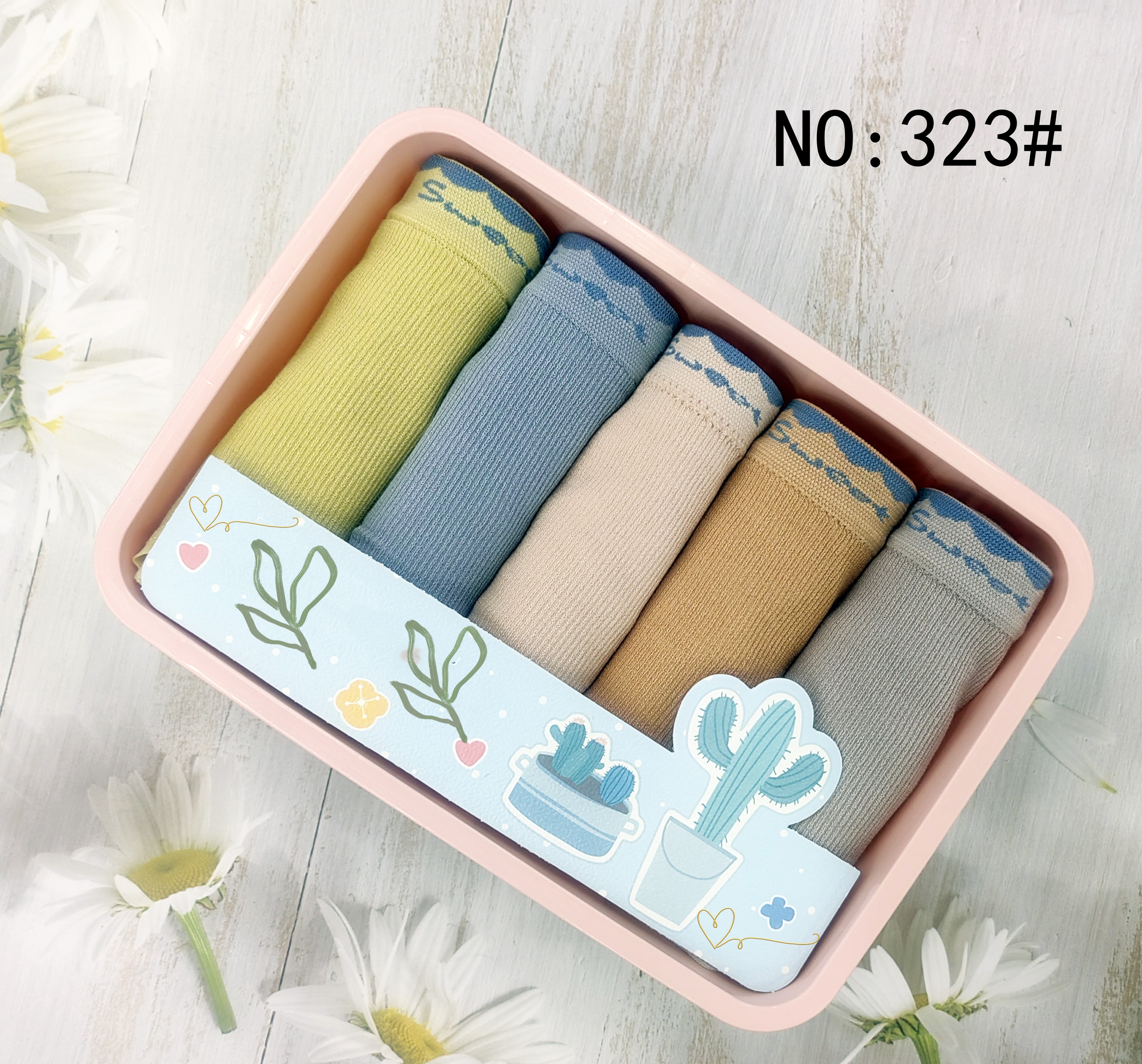 Simple solid color cotton girls mid-waist briefs letters laceless thin girls seamless underwear for women details Picture
