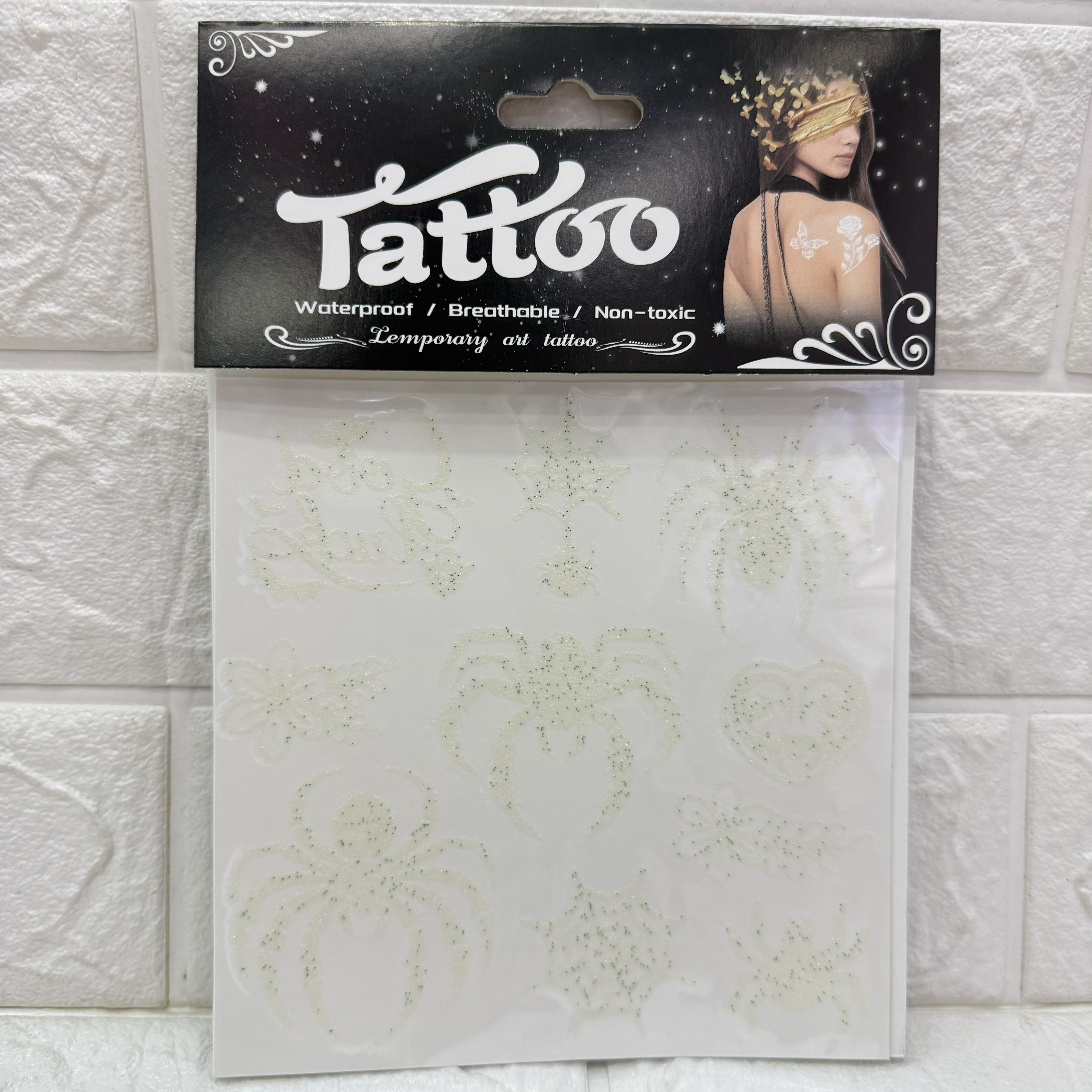 Luminous tattoo stickers, luminous gold powder stickers, cartoon fun stickers, tattoo stickers pic 14