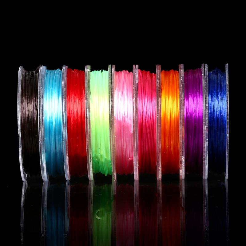 代发透明水晶弹力线编手串绳手链串1珠佛珠线弹力绳松紧皮筋石榴石