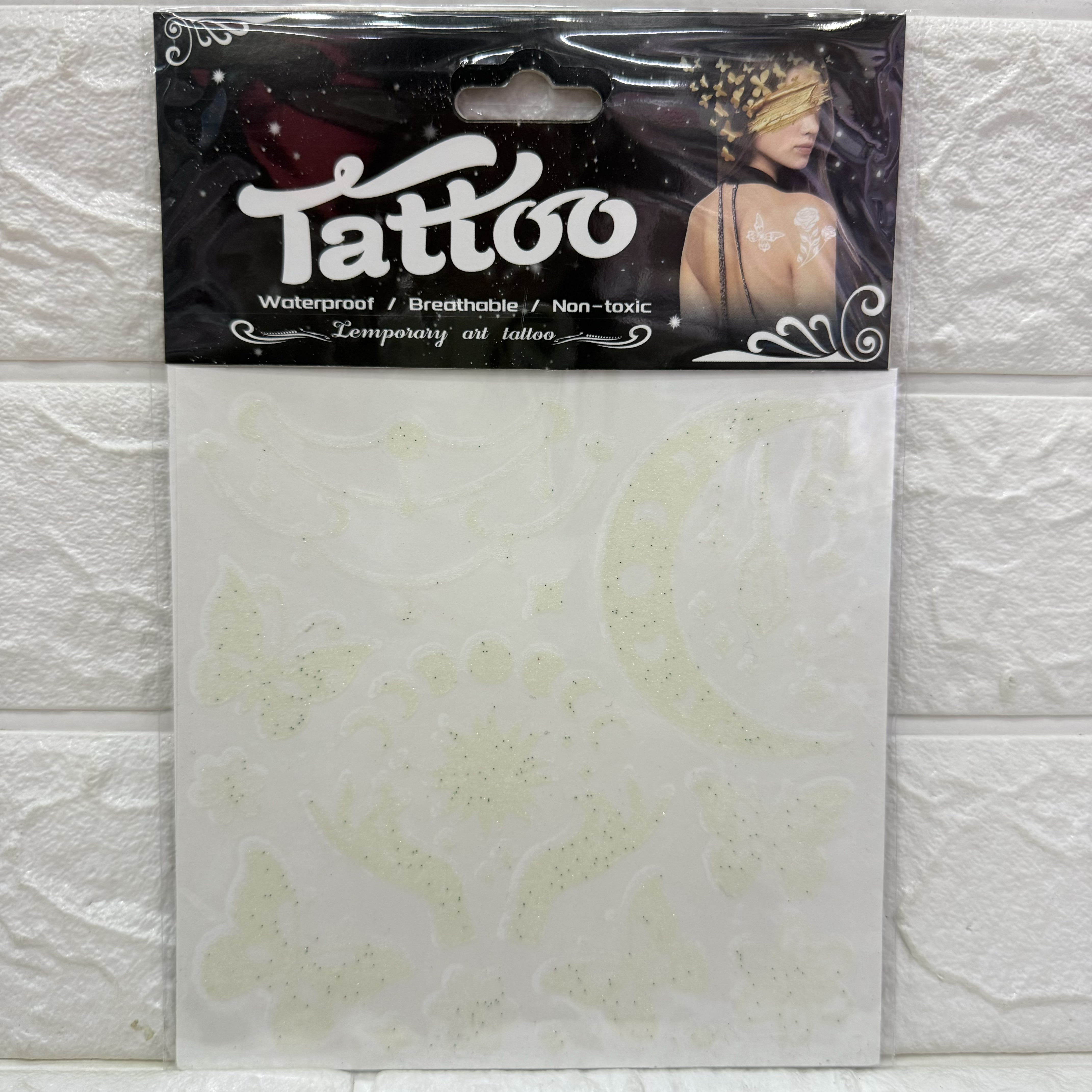 Luminous tattoo stickers, luminous gold powder stickers, cartoon fun stickers, tattoo stickers pic 4