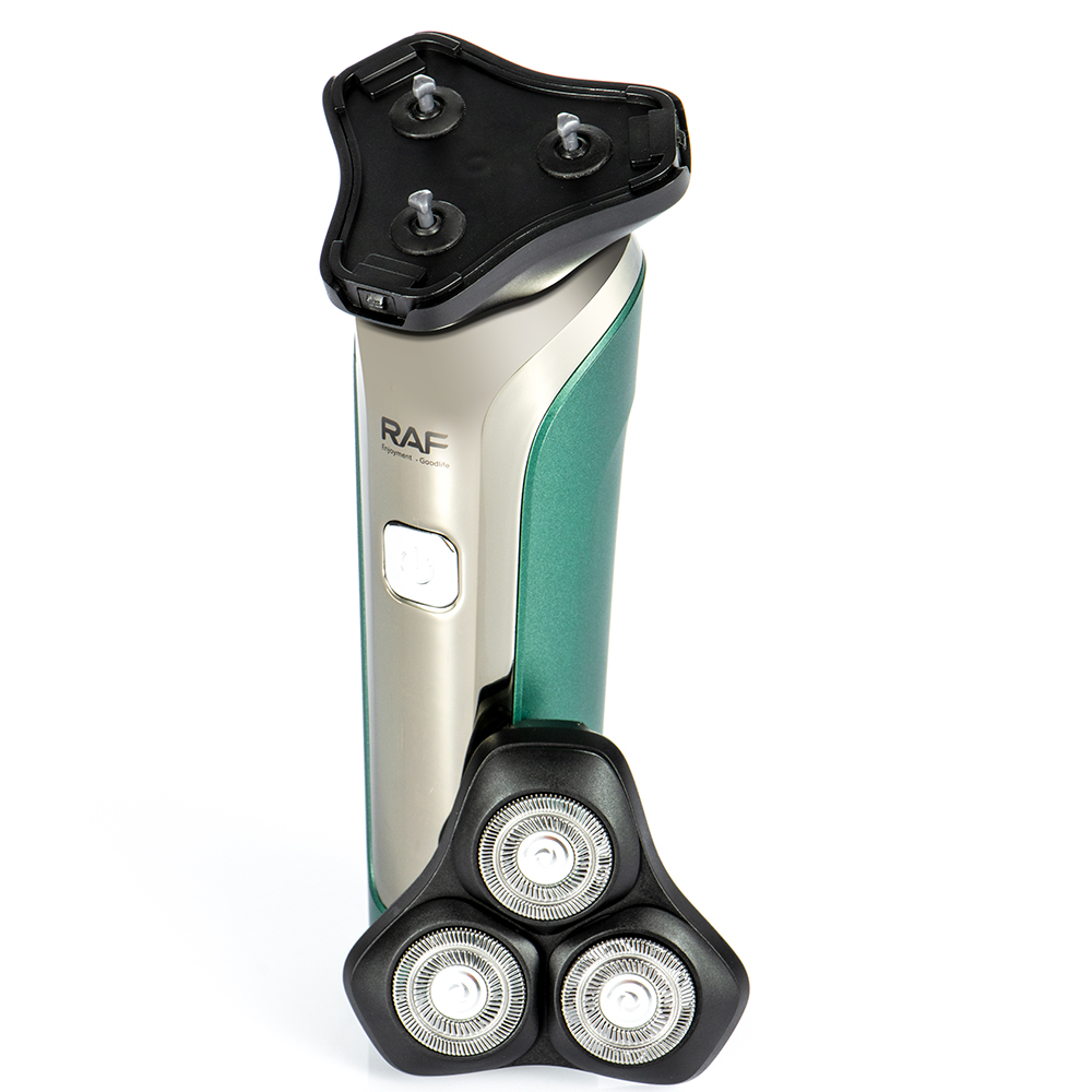 RAF cross-border rechargeable electric shaver three-head washable razor Electric three-head independent floating digital display portable pic 7