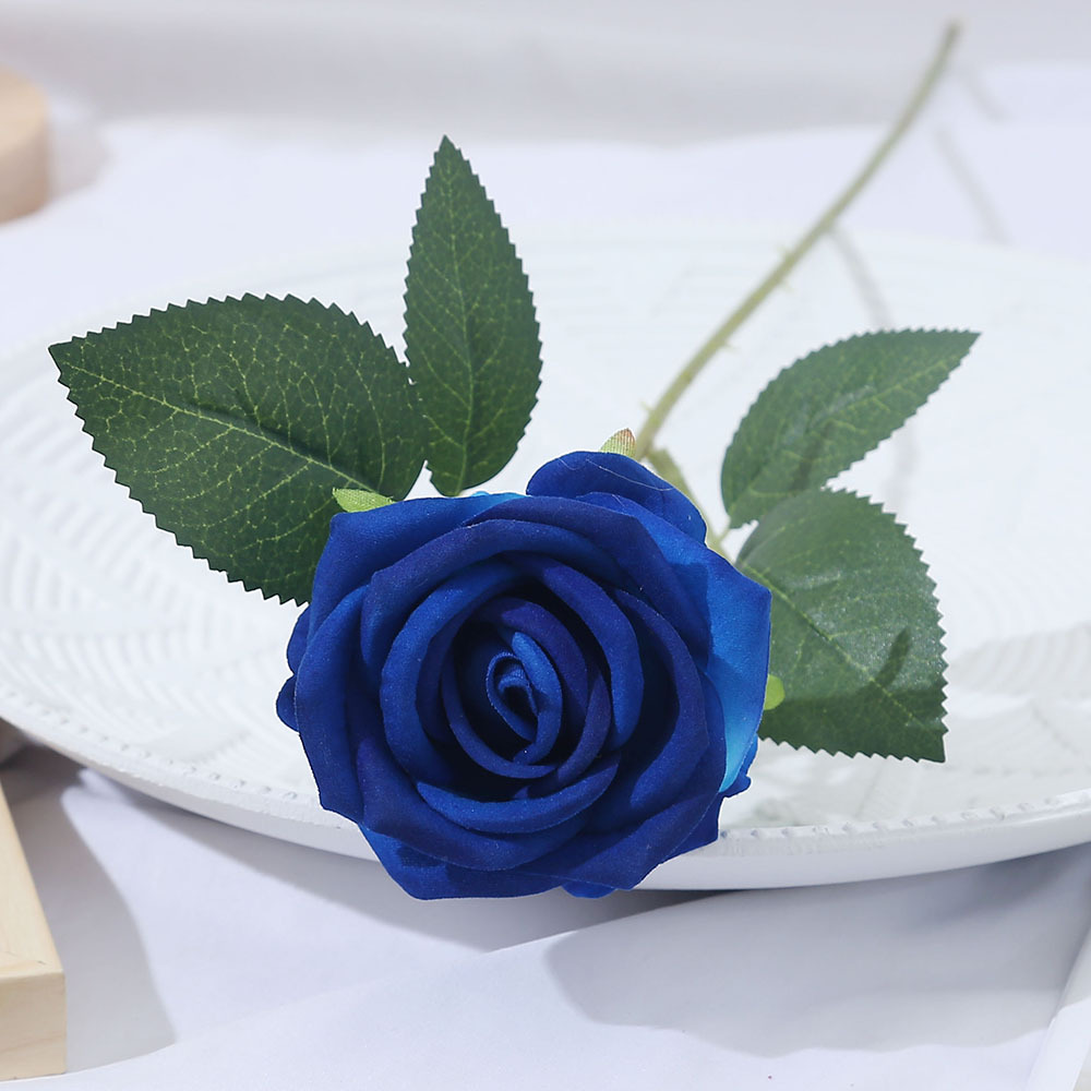 仿真玫瑰花单支绒布玫瑰瀑布仿真花婚礼家居装饰布置假花批发花墙插花装饰详情图14