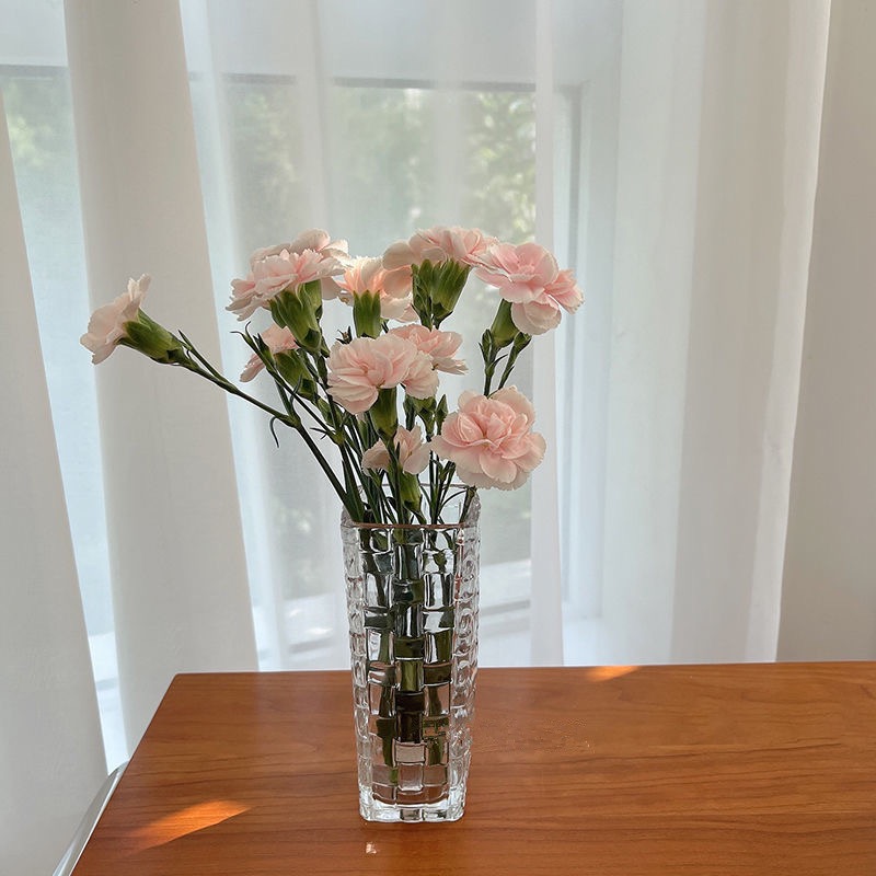 ins retro-style vase ornaments, living room flower arrangements, Nordic creative crystal transparent glass bottles, hydroponic decorations pic 4