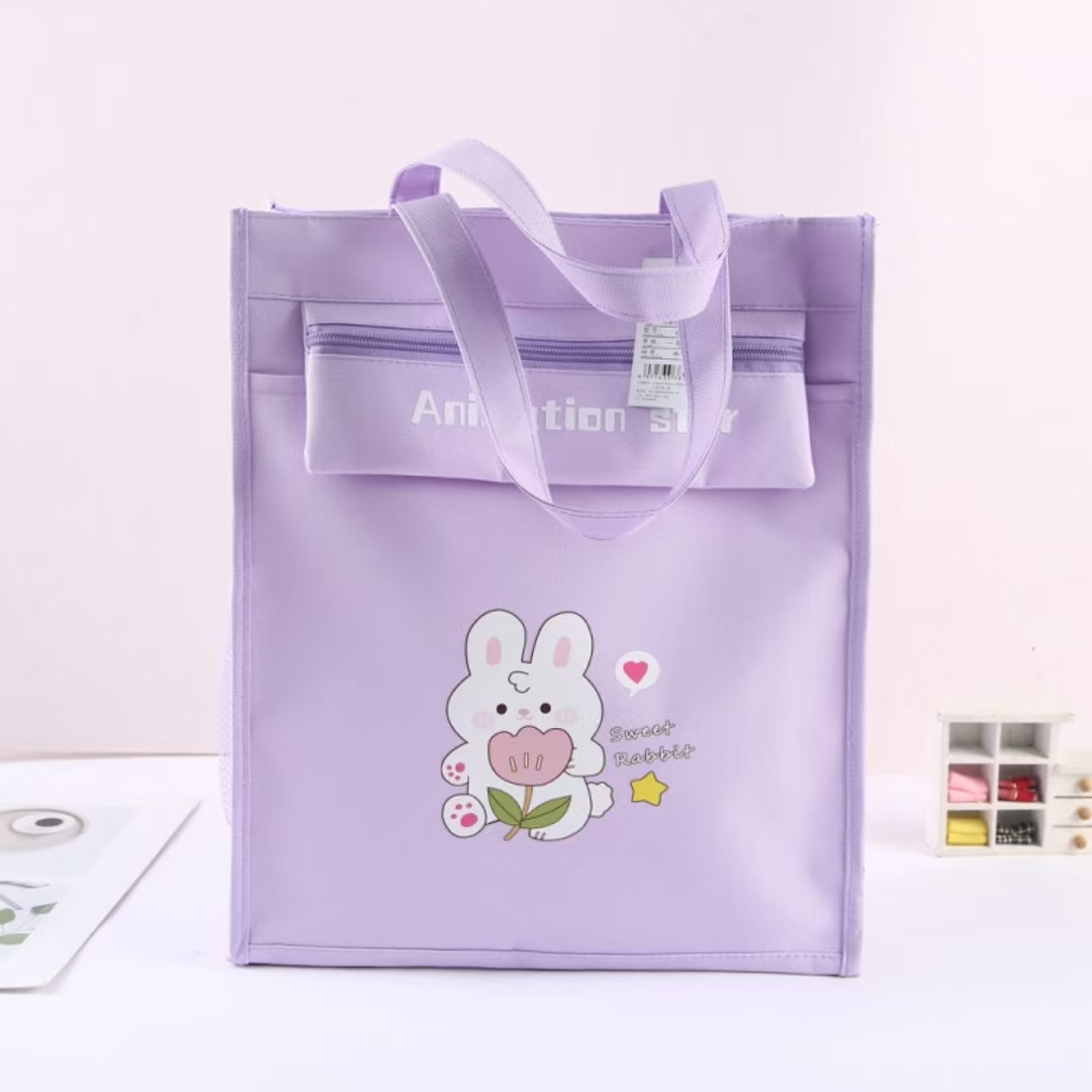 Thickened Oxford cloth tote bag Student remedial bag Boys and girls remedial bag Specification drawing