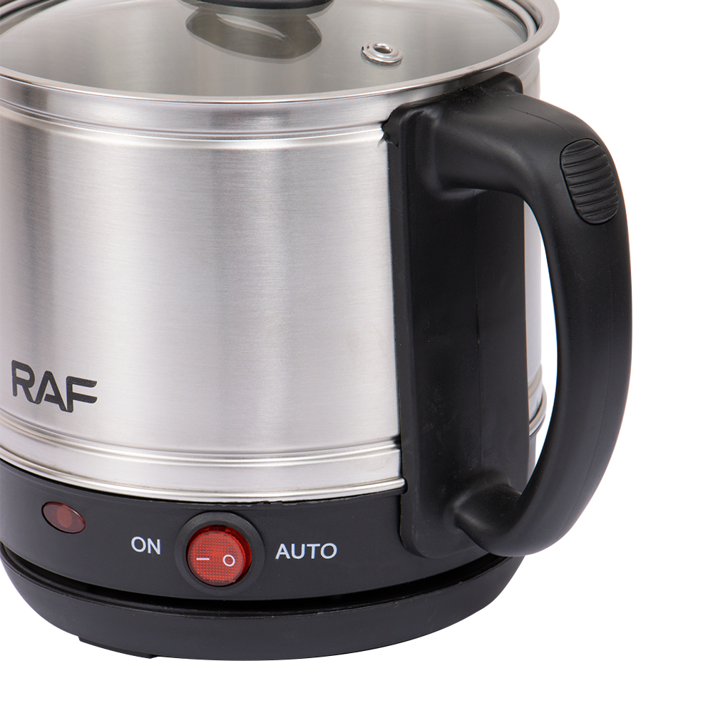 RAF European standard stainless steel portable kettle single electric cooking cup integrated instant noodle pot household electric cooking pot Item Picture