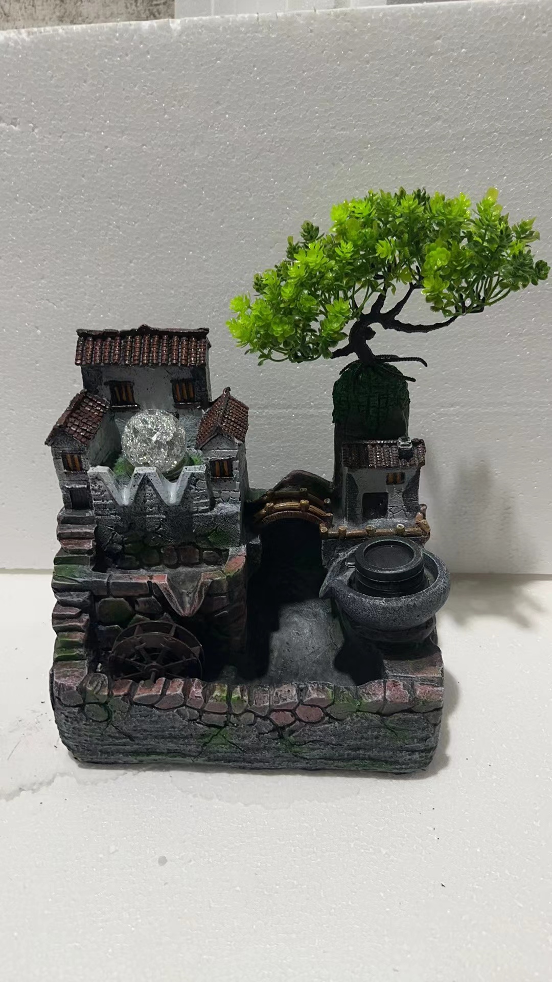 流水摆件假山工艺品 风水轮流水造景装饰品 室内假山流水工艺品 居家摆设艺术品风水轮摆件流水工艺品流水造景假山工艺品