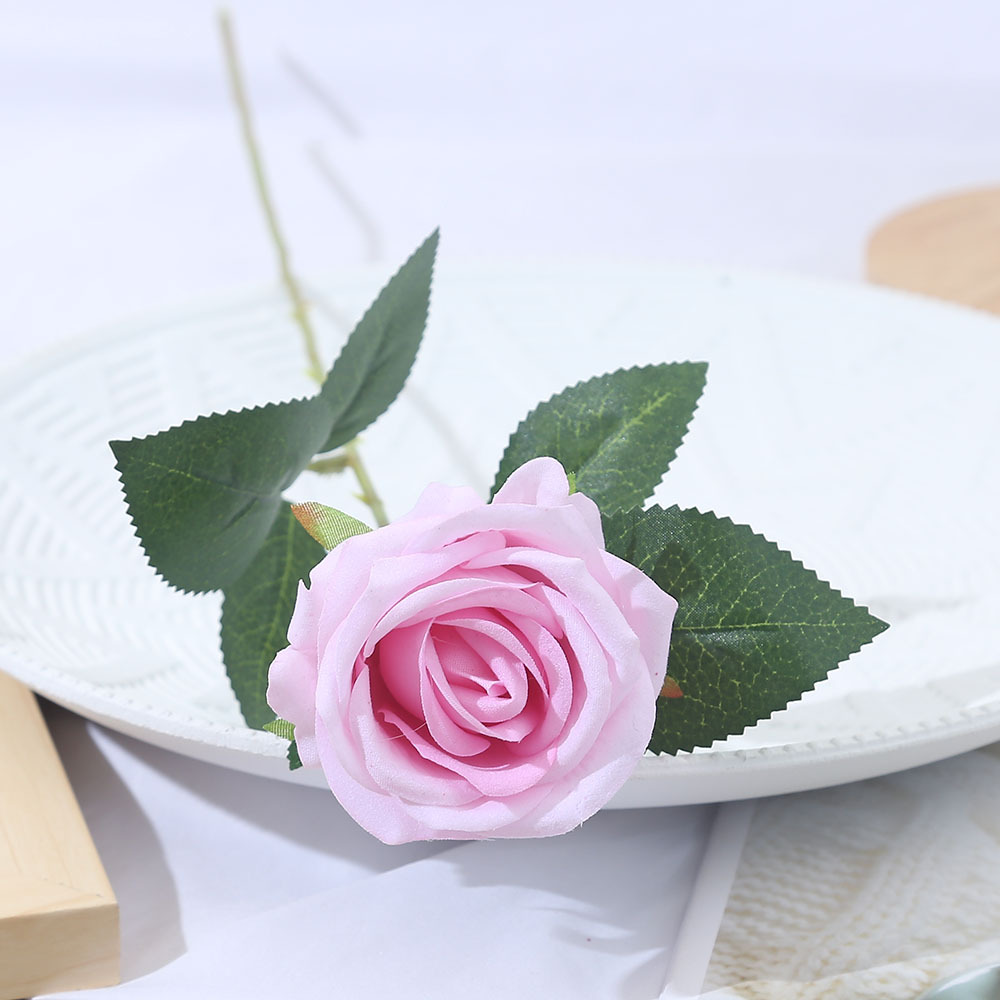 仿真玫瑰花单支绒布玫瑰瀑布仿真花婚礼家居装饰布置假花批发花墙插花装饰详情图9