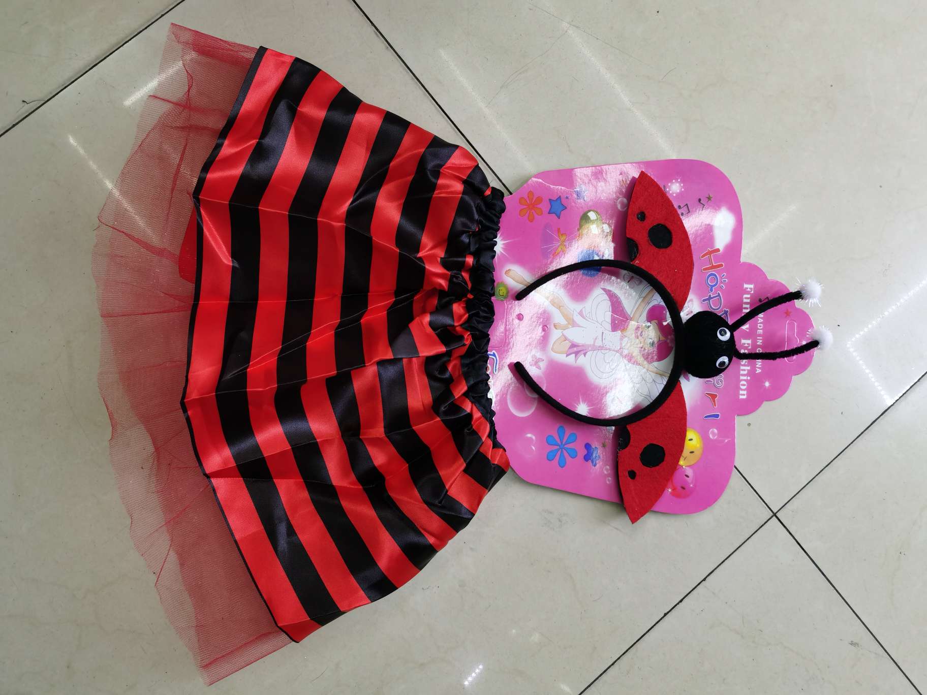 蜜蜂发箍套装，动物套装，节日套装，小女孩蜜蜂套装，可爱角色扮演女童连衣裙童裙公主裙详情图3