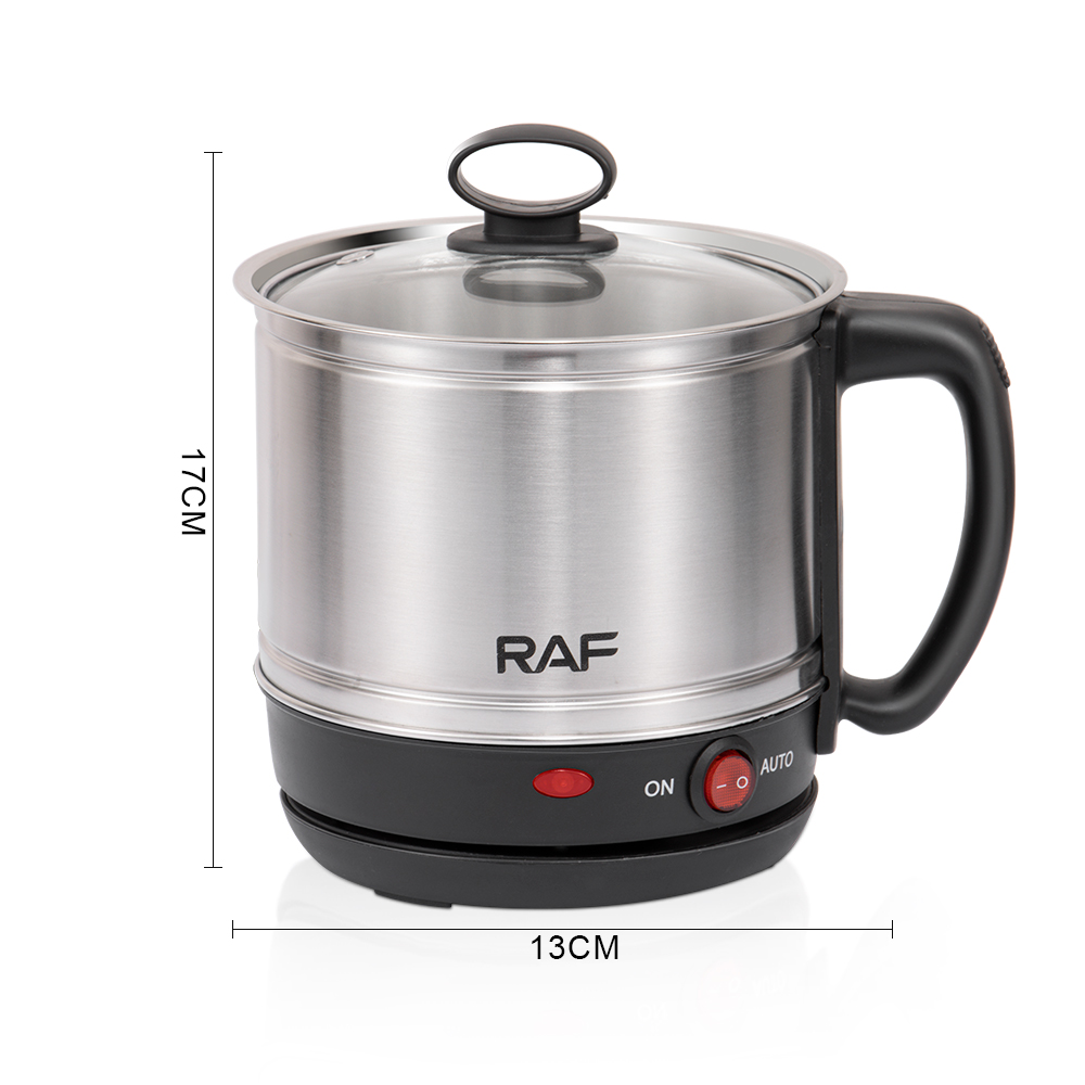 RAF European standard stainless steel portable kettle single electric cooking cup integrated instant noodle pot household electric cooking pot Application Scenario