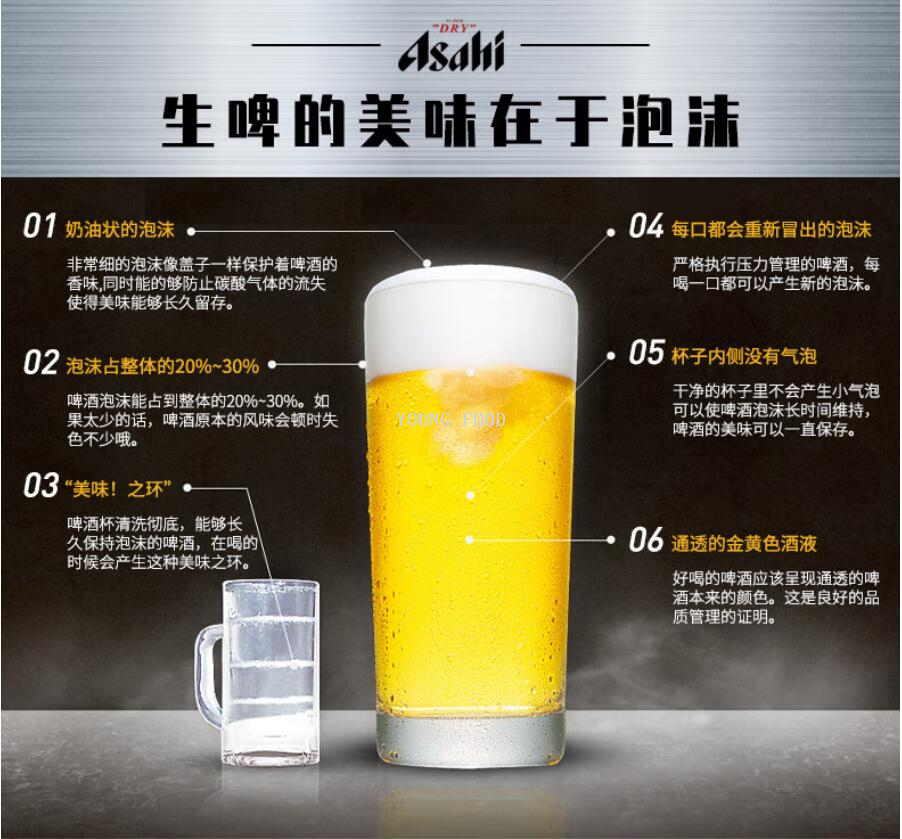 包邮！YOUNGFOOD哈罗每天休闲食品零食Asahi朝日啤酒630ml详情10