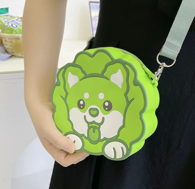 童智欣正版菜狗儿童斜挎包小女孩可爱卡通硅胶按压零钱包解压玩具详情15