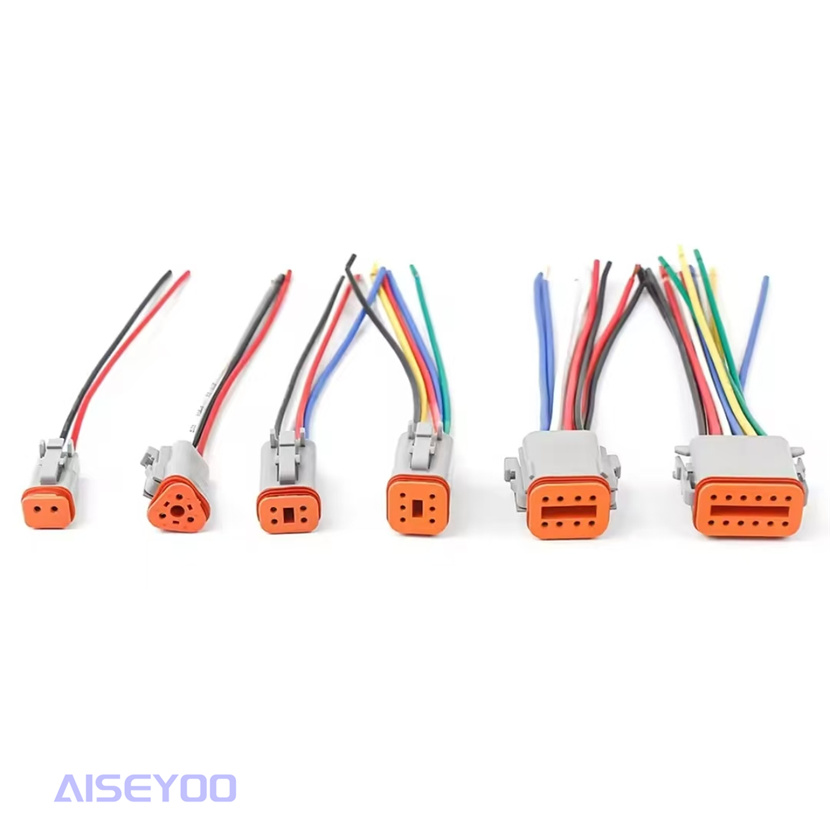 DT Series 2-hole wired national standard 0.75 square 15 cm waterproof connector male and female pair plug-in, automotive waterproof connector plug-in Application Scenario