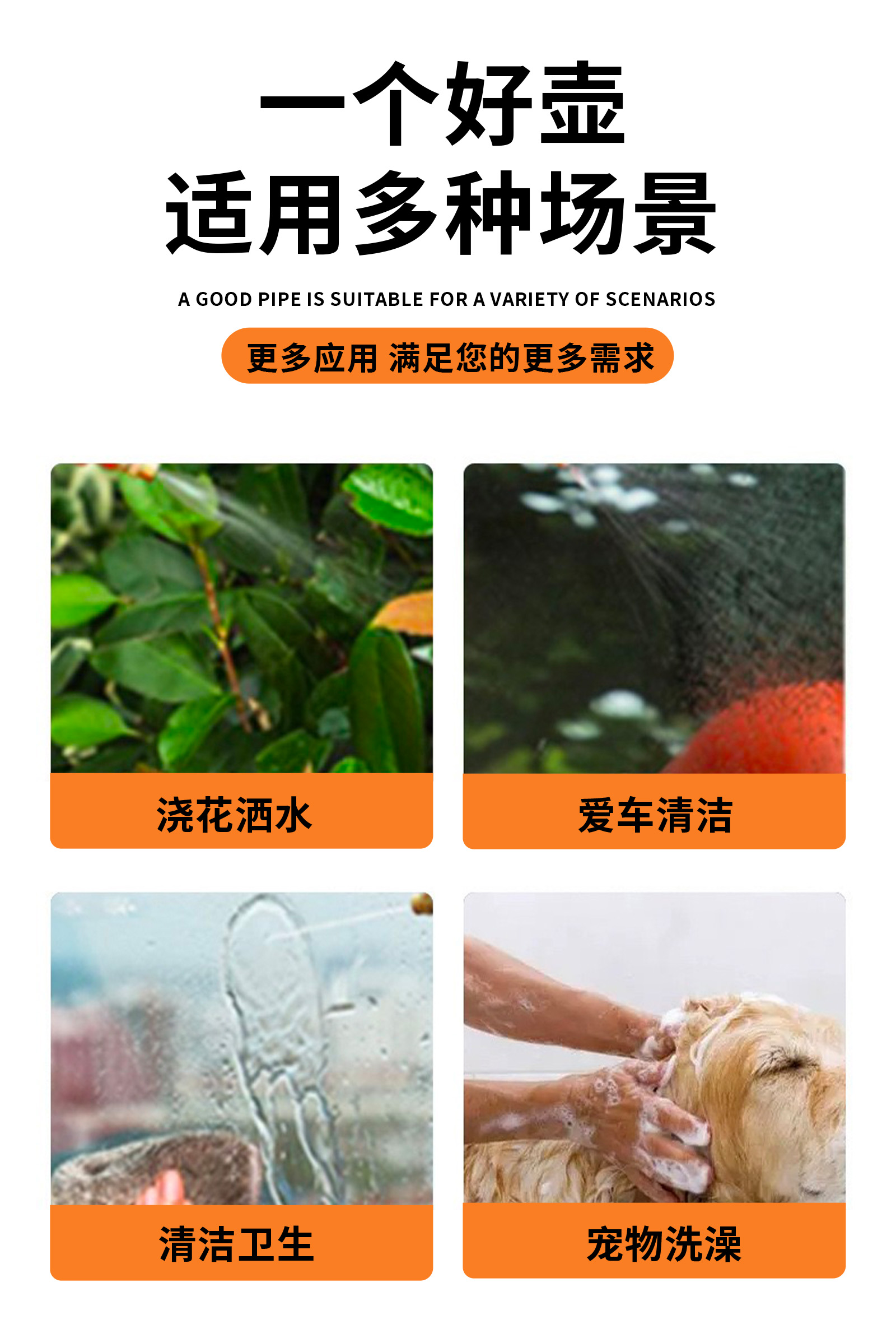 泡沫喷壶 PP材质 喷嘴耐用 防堵塞 高效清洁高压喷头详情2