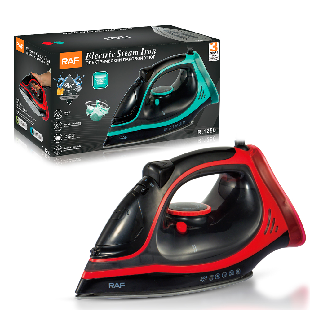 RAF European standard cross-border steam iron Portable ironing machine multi-speed adjustable pressure type high-power electric iron pic 5