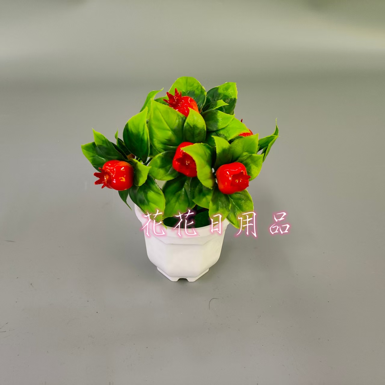 Artificial flower fake flower bonsai plastic basin mini fruit decoration details Picture