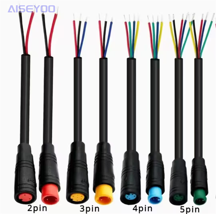 M6 M8 waterproof connector Aviation plug 2 3 4 5 6-core sensor male and female connector with wire Aviation plug male and female mating waterproof connector connection wire details Picture